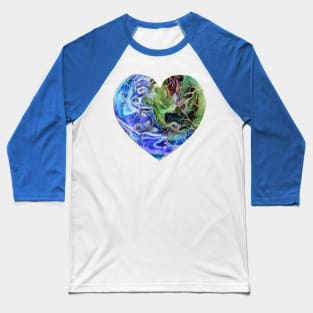 Caring Kintsugi Earth Heart Baseball T-Shirt